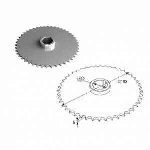 Звездочка для вала 1.25" в сборе, DH25119