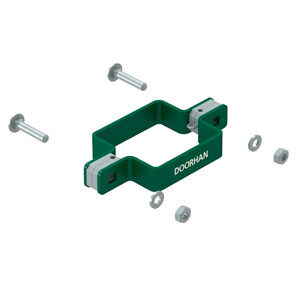 Комплект хомута двухстороннего для столба 80х80 (антивандальный) RAL 6005 (зеленый), KIT/HD-80/AV/RAL6005